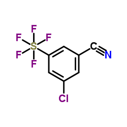 3-Chloro-5-(pentafluoro-λ6-sulfanyl)benzonitrile Structure