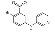 6-bromo-5-nitro-9H-pyrido[3,4-b]indole结构式