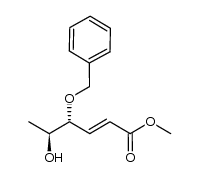 methyl (4R,5S)-4-benzyloxy-5-hydroxy-2(E)-hexenoate结构式