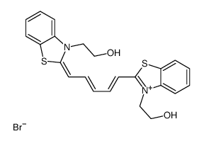 3-(2-hydroxyethyl)-2-[5-[3-(2-hydroxyethyl)-3H-benzothiazol-2-ylidene]penta-1,3-dienyl]benzothiazolium bromide结构式