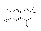 3,4-dihydro-2,2,5,7,8-pentamethyl-6-hydroxy-2H-1-benzopyran-4-one结构式