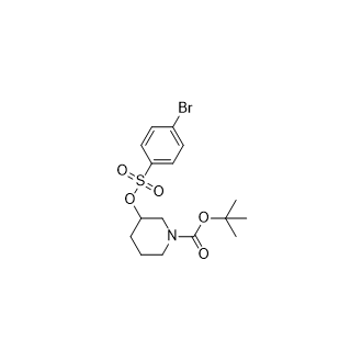 tert-Butyl 3-(((4-bromophenyl)sulfonyl)oxy)piperidine-1-carboxylate picture