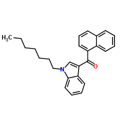 (1-Heptyl-1H-indol-3-yl)(1-naphthyl)methanone Structure