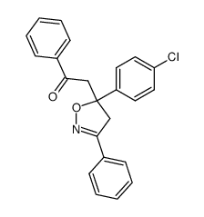 5-(2-Acetylphenyl)-5-(4-chlorophenyl)-3-phenyl-2-isoxazoline Structure