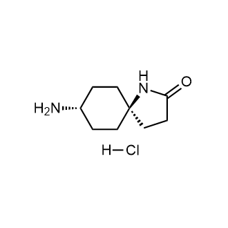 反式-8-氨基-1-氮杂螺[4.5]癸-2-酮盐酸盐结构式