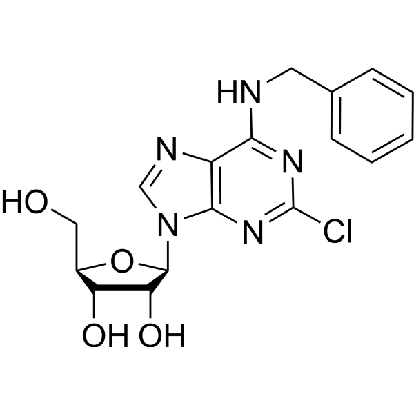 2’-Chloro-N6-benzyl adenosine结构式