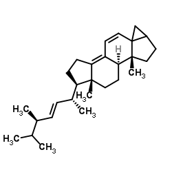 3,5-环麦角甾烷-6,8(14),22-三烯结构式