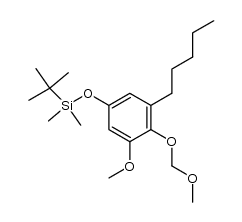 4-tert-Butyldimethylsilyloxy-2-methoxy-1-methoxymethoxy-6-pentylbenzene结构式