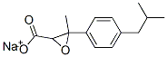 sodium 3-4-isobutylphenyl)-2,3-epoxybutyurate structure