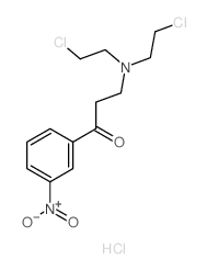 1-Propanone,3-[bis(2-chloroethyl)amino]-1-(3-nitrophenyl)-, hydrochloride (1:1)结构式