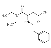 Succinamic acid, N,N-diethyl-3-(phenethylamino)-, DL-结构式