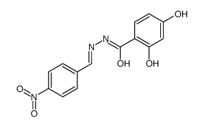 2,4-dihydroxy-N-[(E)-(4-nitrophenyl)methylideneamino]benzamide结构式