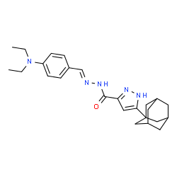 3-((1s,3s)-adamantan-1-yl)-N-((E)-4-(diethylamino)benzylidene)-1H-pyrazole-5-carbohydrazide Structure