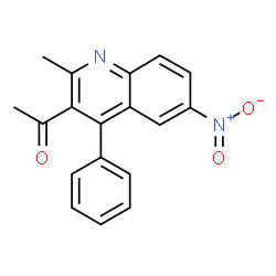 Ethanone, 1-(2-methyl-6-nitro-4-phenyl-3-quinolinyl)- Structure