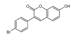 3-(4-bromophenyl)-7-hydroxychromen-2-one结构式