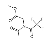 Glycine, N-acetyl-N-(trifluoroacetyl)-, methyl ester structure