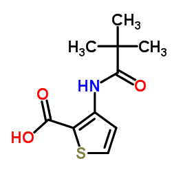 3-[(2,2-Dimethylpropanoyl)amino]-2-thiophenecarboxylic acid Structure