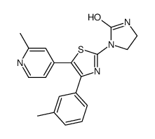 1-[4-(3-methylphenyl)-5-(2-methylpyridin-4-yl)-1,3-thiazol-2-yl]imidazolidin-2-one Structure