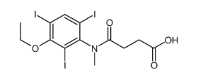 3-[[N-(3-Ethoxy-2,4,6-triiodophenyl)-N-methylamino]carbonyl]propionic acid structure