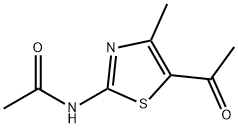 N-(5-乙酰基-4-甲基-噻唑-2-基)-乙酰胺结构式