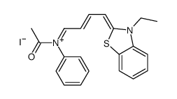 N-[(1E,3E)-4-(3-ethyl-1,3-benzothiazol-3-ium-2-yl)buta-1,3-dienyl]-N-phenylacetamide,iodide结构式