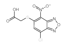 [(7-Chloro-4-nitro-2,1,3-benzoxadiazol-5-yl)thio]-acetic acid结构式