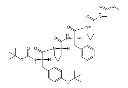 methyl ((S)-3-(4-(tert-butoxy)phenyl)-2-((tert-butoxycarbonyl)amino)propanoyl)-L-prolyl-L-phenylalanyl-L-prolylglycinate Structure