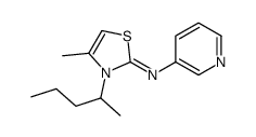 4-methyl-3-pentan-2-yl-N-pyridin-3-yl-1,3-thiazol-2-imine Structure