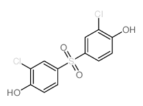 2-chloro-4-(3-chloro-4-hydroxy-phenyl)sulfonyl-phenol结构式