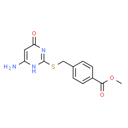 methyl 4-{[(4-amino-6-oxo-1,6-dihydropyrimidin-2-yl)sulfanyl]methyl}benzoate结构式