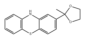 2-(2-甲基-1,3-二氧戊环-2-基)-10H-吩噻嗪结构式