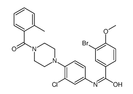 3-bromo-N-[3-chloro-4-[4-(2-methylbenzoyl)piperazin-1-yl]phenyl]-4-methoxybenzamide Structure