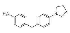 4-[(4-pyrrolidin-1-ylphenyl)methyl]aniline结构式