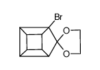 1-bromopentacyclo[4.3.0.02,5.03,8.04,7]nonan-9-one ethylene acetal Structure