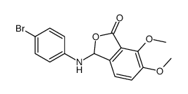 3-(4-bromoanilino)-6,7-dimethoxy-3H-2-benzofuran-1-one结构式