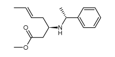 (3R,5E,αR)-methyl 3-(N-[α-methylbenzyl]amino)-hept-5-enoate结构式