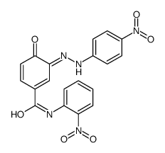 N-(2-nitrophenyl)-3-[(4-nitrophenyl)hydrazinylidene]-4-oxocyclohexa-1,5-diene-1-carboxamide结构式