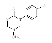 2H-1,3,5-Thiadiazine-2-thione, tetrahydro-3-(p-chlorophenyl)-5-methyl-结构式