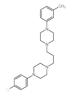 1-[3-[4-(4-chlorophenyl)piperazin-1-yl]propyl]-4-(3-methylphenyl)piperazine structure