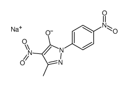 sodium,5-methyl-4-nitro-2-(4-nitrophenyl)pyrazol-3-olate Structure