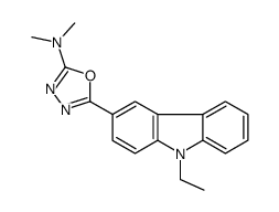 5-(9-ethylcarbazol-3-yl)-N,N-dimethyl-1,3,4-oxadiazol-2-amine Structure