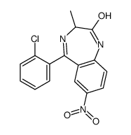 5-(2-chlorophenyl)-3-methyl-7-nitro-1,3-dihydro-1,4-benzodiazepin-2-one Structure