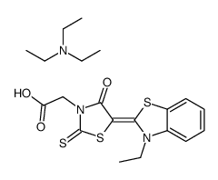 N,N-diethylethanamine,2-[5-(3-ethyl-1,3-benzothiazol-2-ylidene)-4-oxo-2-sulfanylidene-1,3-thiazolidin-3-yl]acetic acid Structure