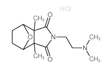 4,7-Epoxy-1H-isoindole-1,3(2H)-dione,2-[2-(dimethylamino)ethyl]hexahydro-3a,7a-dimethyl-, hydrochloride (1:1) Structure