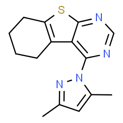 4-(3,5-dimethyl-1H-pyrazol-1-yl)-5,6,7,8-tetrahydro[1]benzothieno[2,3-d]pyrimidine picture