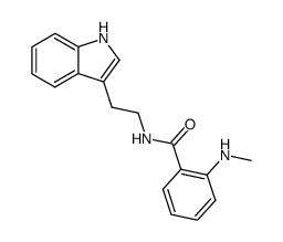 N-(2-aminobenzoyl)-N-methyltryptamine Structure