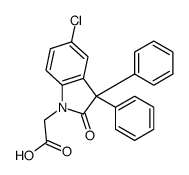 2-(5-chloro-2-oxo-3,3-diphenylindol-1-yl)acetic acid Structure