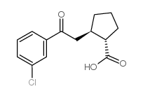 trans-2-[2-(3-chlorophenyl)-2-oxoethyl]cyclopentane-1-carboxylic acid结构式