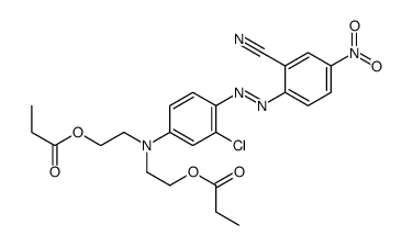 2-[[4-[双[2-(丙酰氧)乙基]氨基]-2-氯苯基]偶氮]-5-硝基苯甲腈结构式