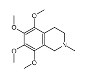 5,6,7,8-tetramethoxy-2-methyl-3,4-dihydro-1H-isoquinoline结构式